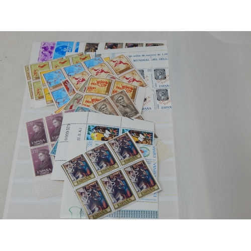 976 - Collection of Mint Spain stamps in blocks