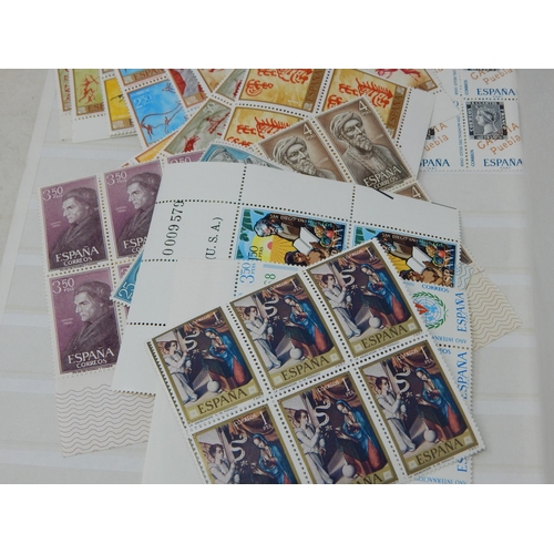 976 - Collection of Mint Spain stamps in blocks