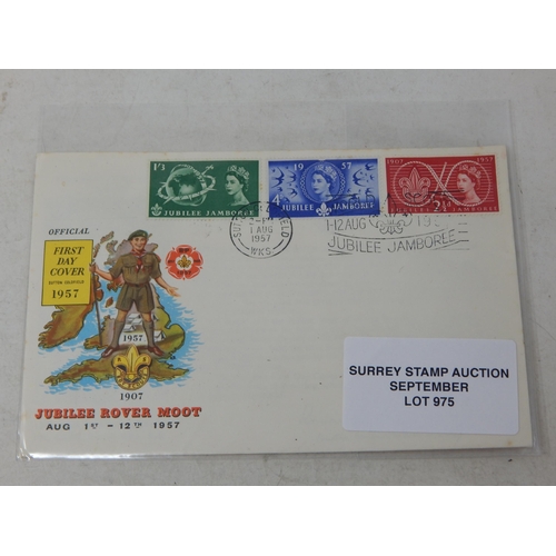 975 - 1957 Jubilee Jamboree Cover postmarked 1 August 1957 plain