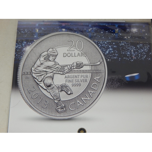 112 - Royal Canadian Mint Fine Silver Coins: Farewell to the Penny 2012: Polar Bear 2012: Ice Hockey 2013:... 