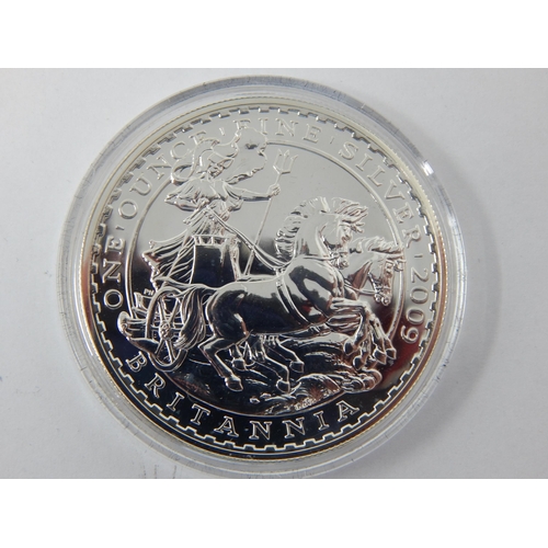 102 - 2008 & 2009 UK 1oz Silver Britannia's