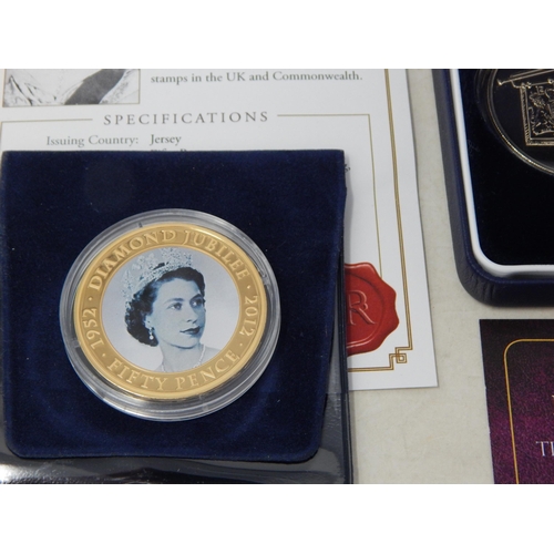 100 - QEII Diamond Jubilee 2012 £5 Coin Pair in Case of Issue with COA together with a Quantity of QEII Co... 