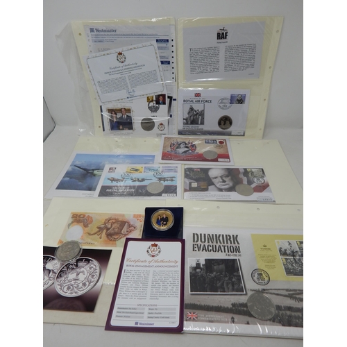 94 - A Quantity of Coin Covers & Coins: QEII Coronation, William & Kate Engagement & Wedding, Silver Jubi... 