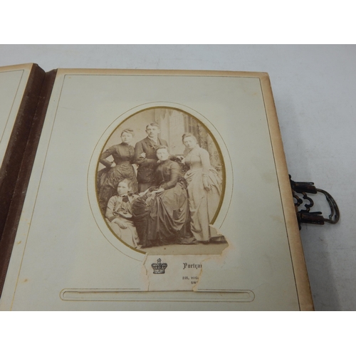 572 - Victorian Photograph Album Containing a Quantity of Photographs.