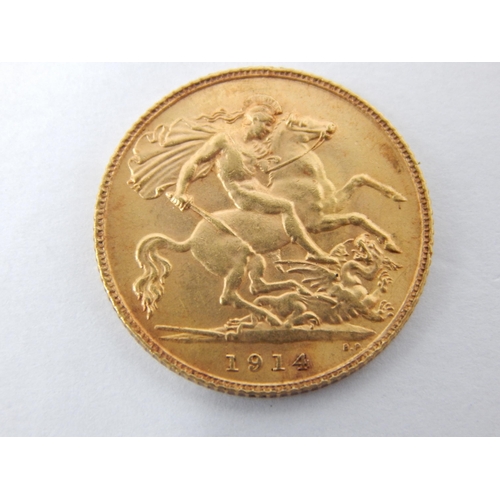 80 - 1914 George V Half Gold Sovereign