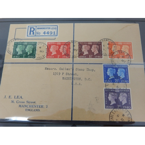 136 - First Day Covers 1937 Coronation block of four Threehalfpence; Single stamp 1937 illustrated cover a... 