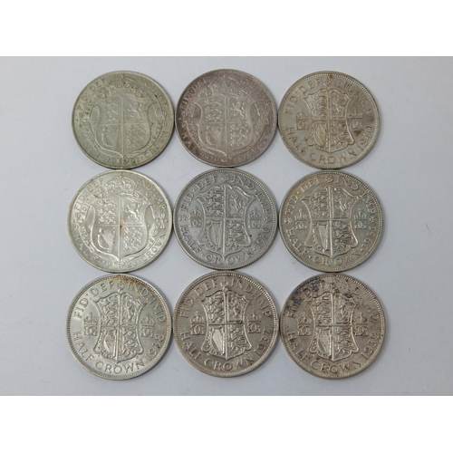 64 - Collection of Silver Halfcrowns 1913, 1921, 1923, 1930, 1931, 1937, 1938, 1940 and 1941 all Very Fin... 