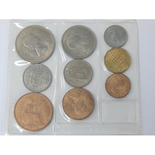 99D - QEII 1953 Coronation Set of 9 Coins Still in Sealed Packet.