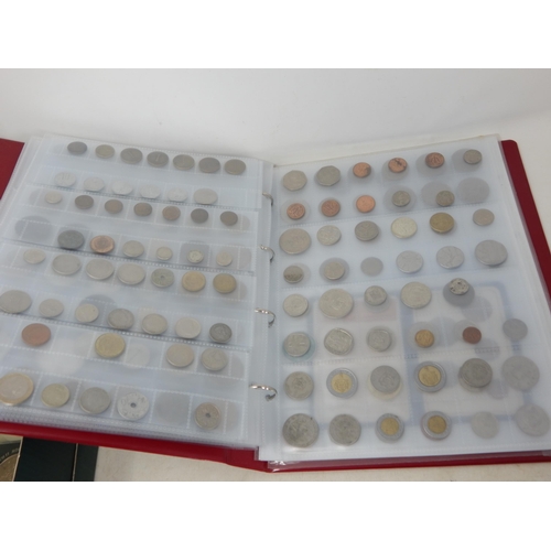 99F - Coins Album Containing QV - QEII Pennies, Half Pennies & Farthings, Silver Sixpences, Five Pound Cro... 