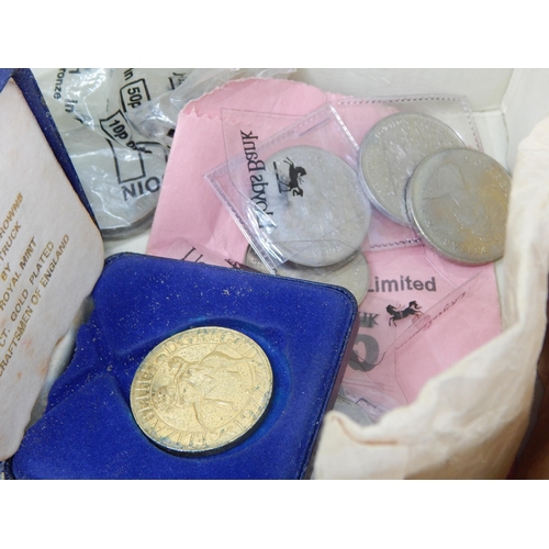 99G - A Box Containing a Quantity of Commemoratives Crowns.