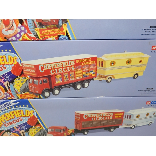 586 - A Collection of Corgi Chipperfield's Circus Boxed Die-Cast Models to Include: 97915: 97888 & 97885: ... 