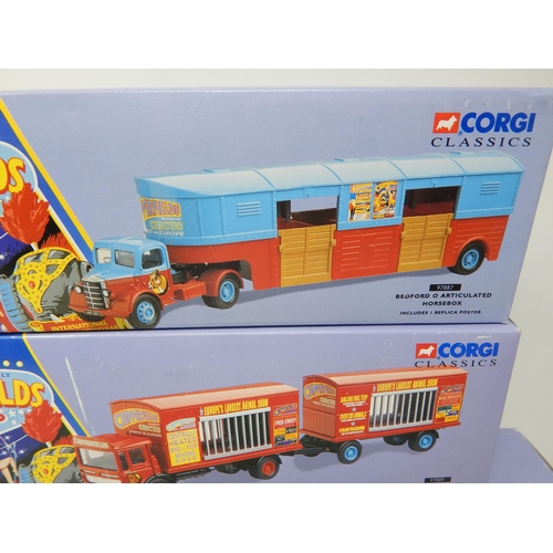 587 - A Collection of Corgi Chipperfield's Circus Boxed Die-Cast Models to Include: 97887: 97896: & 97885:... 