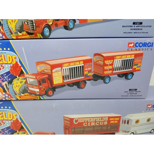 587 - A Collection of Corgi Chipperfield's Circus Boxed Die-Cast Models to Include: 97887: 97896: & 97885:... 