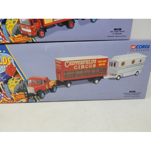 587 - A Collection of Corgi Chipperfield's Circus Boxed Die-Cast Models to Include: 97887: 97896: & 97885:... 