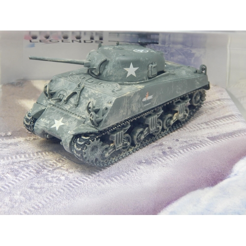 598 - Corgi WWII Legends Sherman Tank, The Fall of Germany Panza Tank & North Korean 109th Tank: All Boxed... 