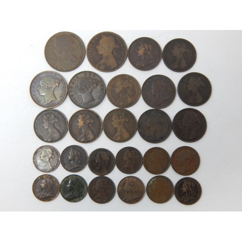 Selection of Queen Victoria Copper Coinage.