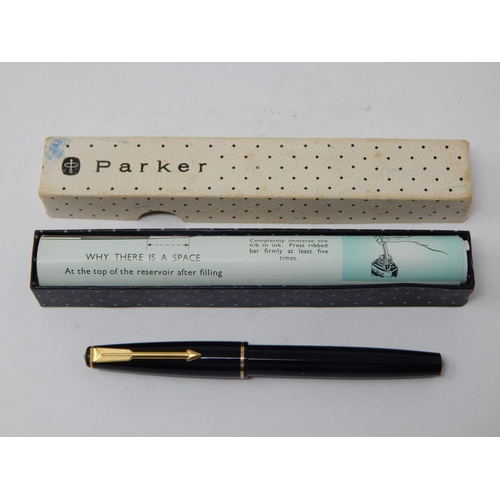 460 - Vintage Parker 51 Fountain Pen in Original Box with Paperwork.