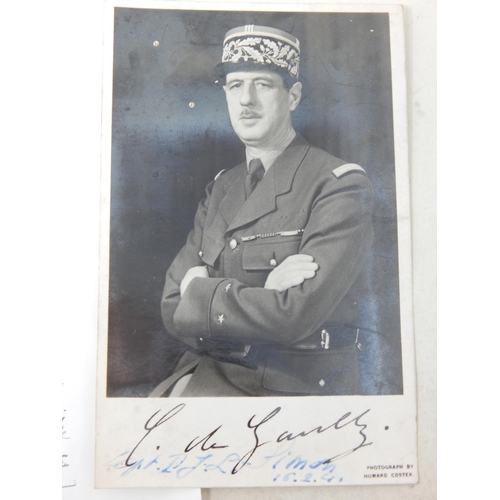 431 - Charles de Gaulle (1890-1970) WWII Signed Letter From General de Gaulle: Dated  15th July 1940

De G... 