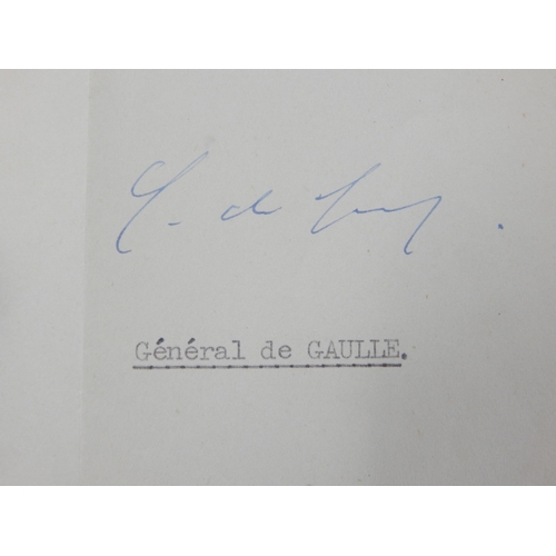 431 - Charles de Gaulle (1890-1970) WWII Signed Letter From General de Gaulle: Dated  15th July 1940

De G... 