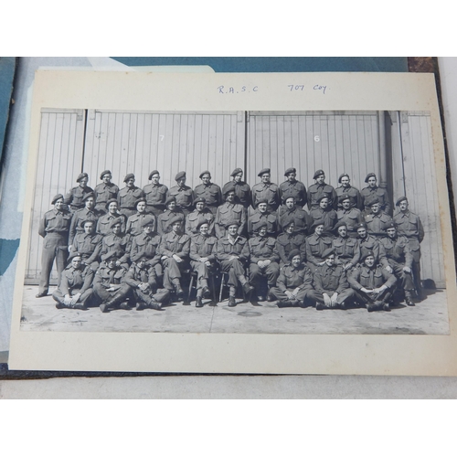 438 - WWI 1st Australian Pioneer Battalion Card, Photos, Documents etc together with a WWII Military Photo... 