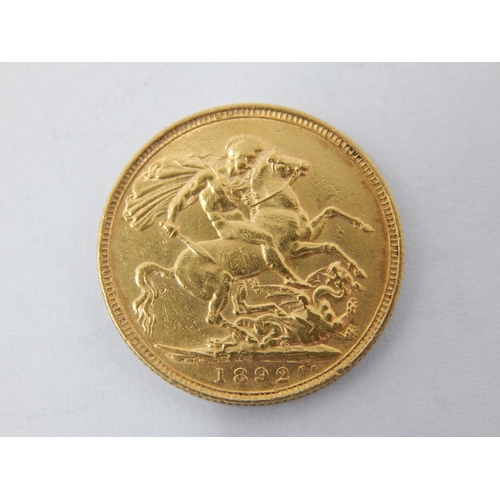 QV Full Gold Sovereign 1892