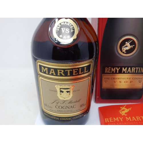 523 - Remy Martin Fine Champagne Cognac 700ml (Boxed) + Martell Cognac 68cl