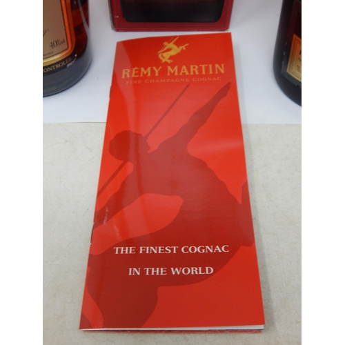 523 - Remy Martin Fine Champagne Cognac 700ml (Boxed) + Martell Cognac 68cl