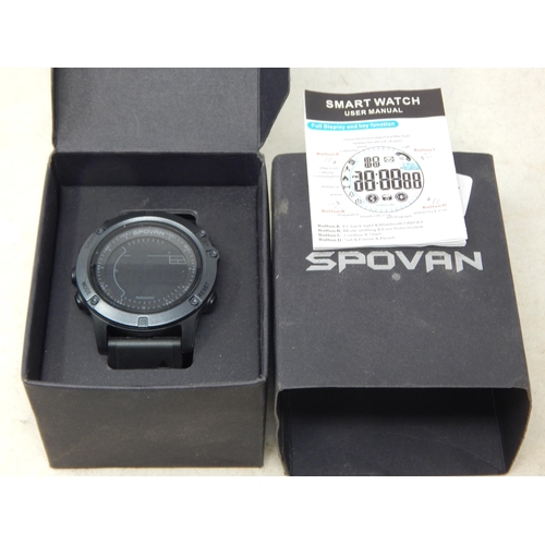 537 - Spovan PR1 Smart Watch (Boxed)