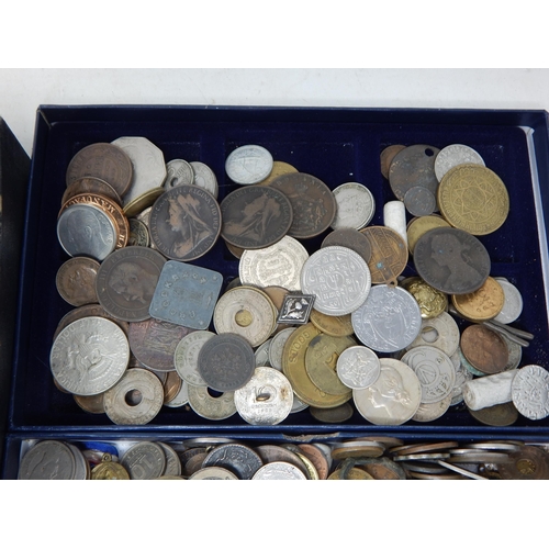 113 - Large Quantity of Unsorted C19th & Later Coinage, Medallions etc: Sorting will Reward