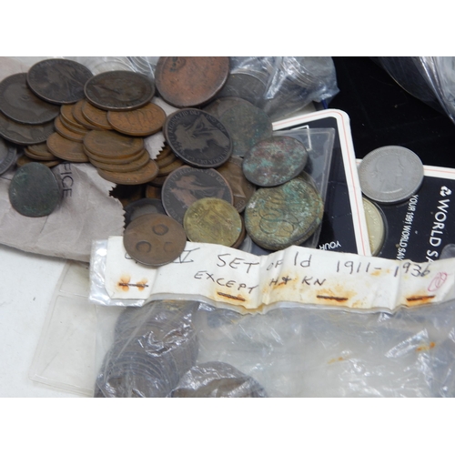 94 - Large Quantity of Coinage, Some Identified & Others in Bank Bags etc: Sorting will Reward