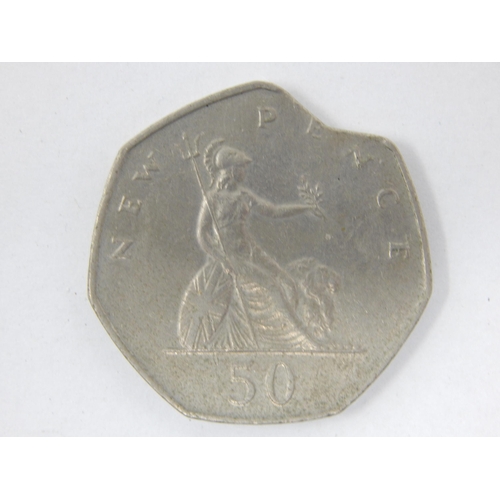 96 - Mis Struck 50p Piece 1971: Should Not Have Been Allowed into Circulation