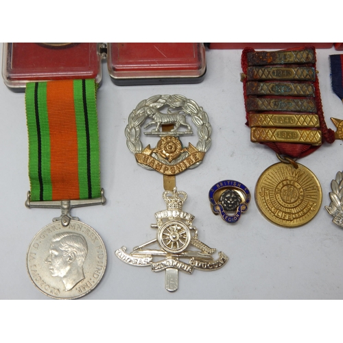 7 - Maritime Service Medal in case; WWII Medal; Set of WWI Miniature medals; Girls Life Brigade Medal; m... 