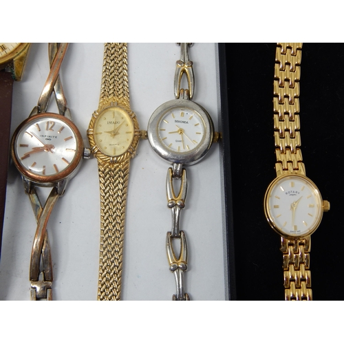 8 - Ladies' Rotary wristwatch in box; Gents Dunhill watch; large selection of other watches, jewellery i... 