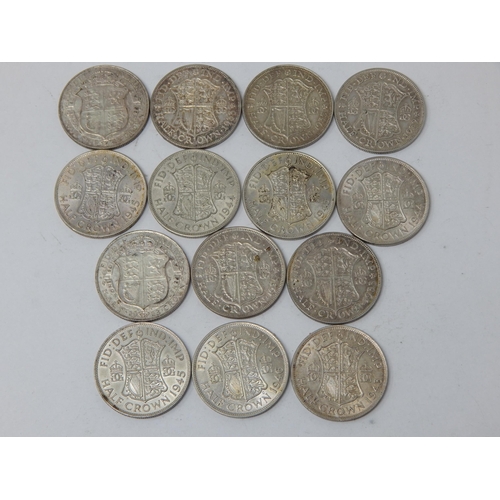 20 - Silver Halfcrowns 1923(2); 1932, 1933, 1935(2); 1943, 1944(2); 1945(3); 1946 generally Very Fine or ... 