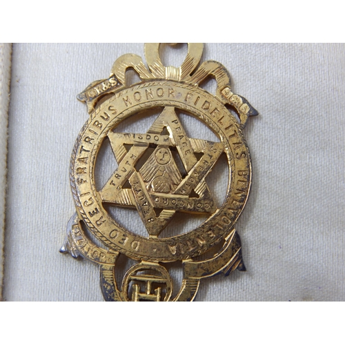 64 - Masonic Medal, Apron, and memorabilia including Lodge Letter