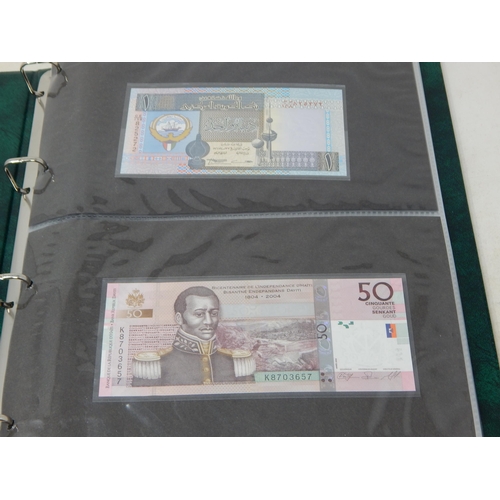 15 - A large collection of Banknotes of the World all crisp Uncirculated housed in collectors album