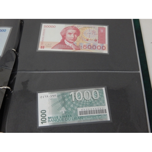 15 - A large collection of Banknotes of the World all crisp Uncirculated housed in collectors album