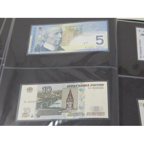 15 - A large collection of Banknotes of the World all crisp Uncirculated housed in collectors album