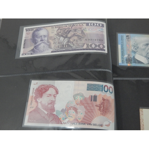 15 - A large collection of Banknotes of the World all crisp Uncirculated housed in collectors album