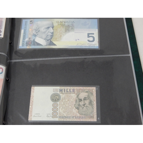 15 - A large collection of Banknotes of the World all crisp Uncirculated housed in collectors album