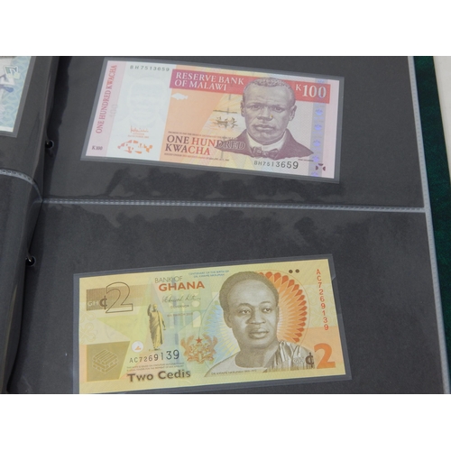 15 - A large collection of Banknotes of the World all crisp Uncirculated housed in collectors album