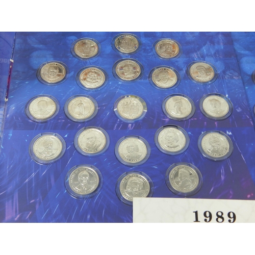 24 - Large collection of modern coinage including: Welsh One Pound coin 1985; Collection of USA Memorial ... 