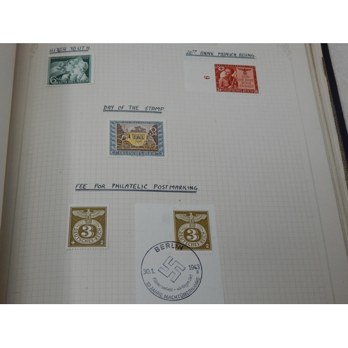 29 - Collection of predominently Germany stamps inc WWII Adolph Hitler Mint sets, Third Reich, etc housed... 