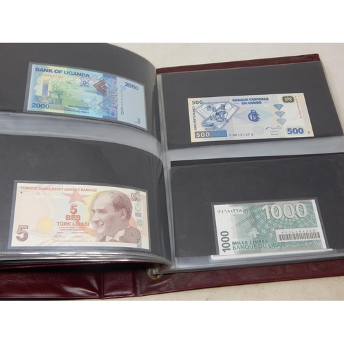 44 - Superb collection of banknotes of the World all crisp and choice Uncirculated housed in album