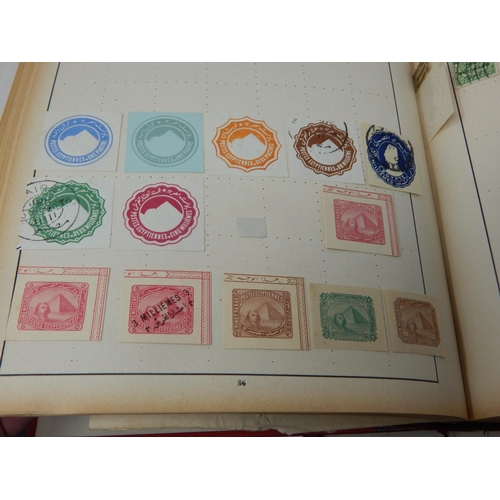 45 - Pair of vintage stamp albums containing a good selection of collectable stamps