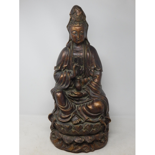 548 - Large Resin Statue of Buddha: Height 54cm