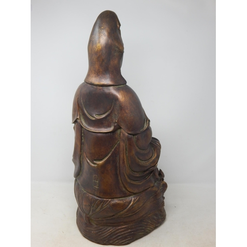 548 - Large Resin Statue of Buddha: Height 54cm