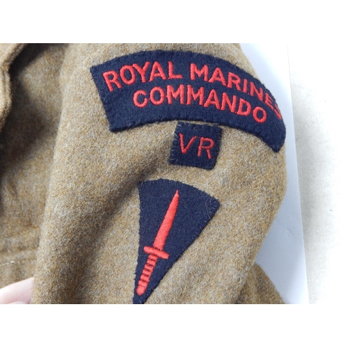 442 - Royal Marines Commando Lieutenants Uniform Comprising Tunic & Trousers: Size 4 Dated 1952