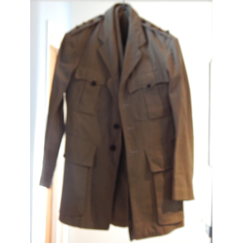 444 - WWI Captains Uniform Comprising Two Tunics, one with Pips on Epaulettes & Buttons Plus Buttoned Shor... 