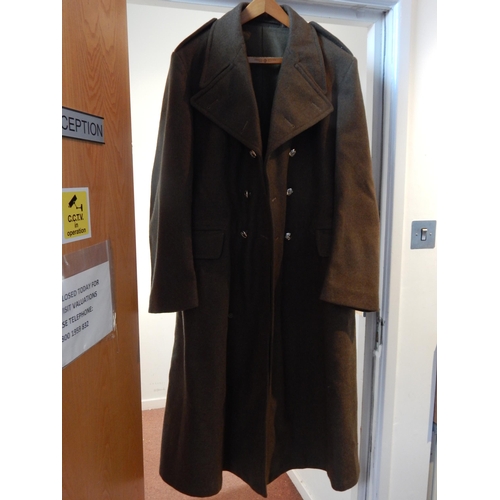 448 - Double Breasted Greatcoat with Buttons: Size 10 Dated 1956